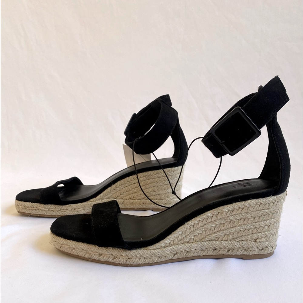 H&M Wedge-heeled espadrilles in faux suede, size US 5.5.